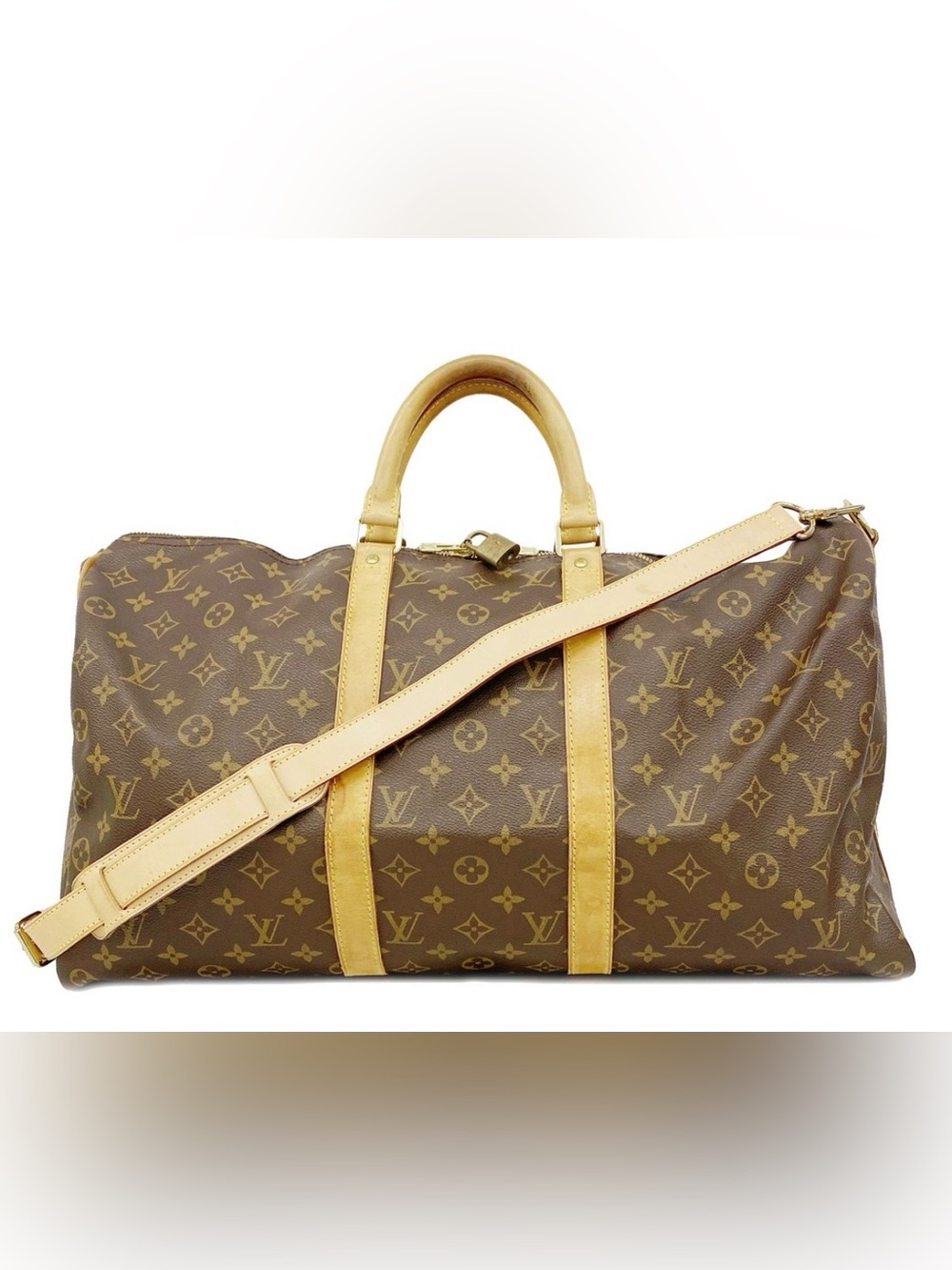Authentic Louis Vuitton keepall 50 bandouliere travel unisex with strap